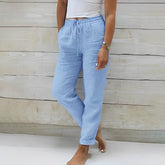 Monika | Elasticated linen trousers